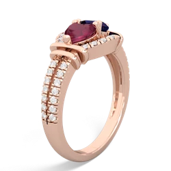 Ruby Art-Deco Keepsake 14K Rose Gold ring R5630