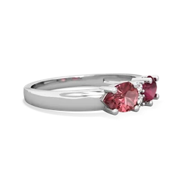 Ruby Pear Bowtie 14K White Gold ring R0865