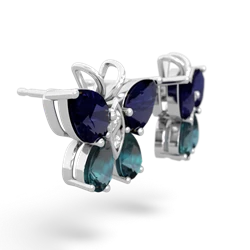 Sapphire Butterfly 14K White Gold earrings E2215