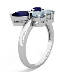 Sapphire Butterfly 14K White Gold ring R2215