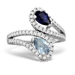 Sapphire Diamond Dazzler 14K White Gold ring R3000