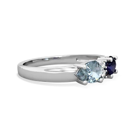 Sapphire Pear Bowtie 14K White Gold ring R0865