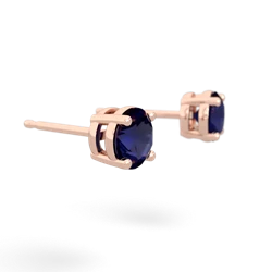 Sapphire 5Mm Round Stud 14K Rose Gold earrings E1785