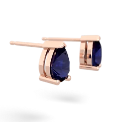 Sapphire Teardrop Stud 14K Rose Gold earrings E1793