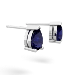 Sapphire Teardrop Stud 14K White Gold earrings E1793