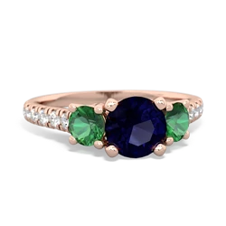 Sapphire Pave Trellis 14K Rose Gold ring R5500
