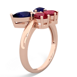 Sapphire Butterfly 14K Rose Gold ring R2215