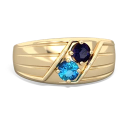 Sapphire Men's Streamline 14K Yellow Gold ring R0460
