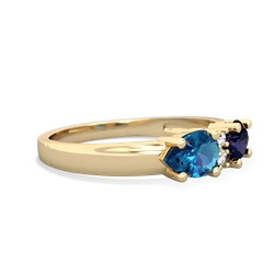 Sapphire Pear Bowtie 14K Yellow Gold ring R0865