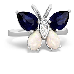 Sapphire Butterfly 14K White Gold ring R2215