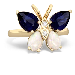 Sapphire Butterfly 14K Yellow Gold ring R2215