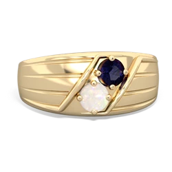 Sapphire Men's Streamline 14K Yellow Gold ring R0460