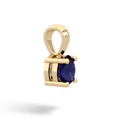 Sapphire 6Mm Round Solitaire 14K Yellow Gold pendant P1786