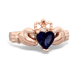 Sapphire Claddagh 14K Rose Gold ring R2370