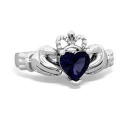 Sapphire Claddagh 14K White Gold ring R2370