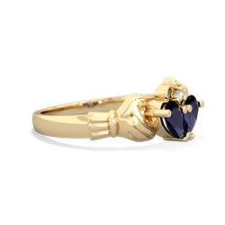 Sapphire 'Our Heart' Claddagh 14K Yellow Gold ring R2388