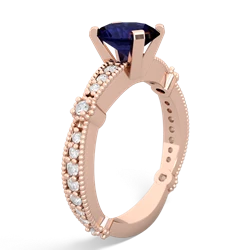 Sapphire Sparkling Tiara 8X6 Oval 14K Rose Gold ring R26298VL