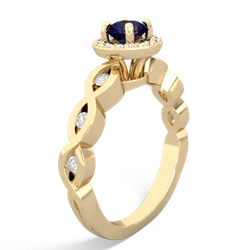 Sapphire Infinity Halo Engagement 14K Yellow Gold ring R26315RH