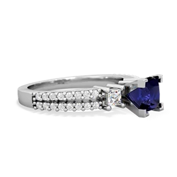 Sapphire Classic 5Mm Square Engagement 14K White Gold ring R26435SQ