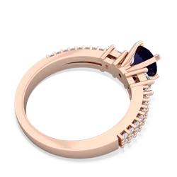 Sapphire Classic 6Mm Round Engagement 14K Rose Gold ring R26436RD