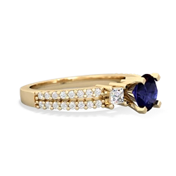 Sapphire Classic 6Mm Round Engagement 14K Yellow Gold ring R26436RD