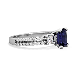 Sapphire Classic 7X5mm Emerald-Cut Engagement 14K White Gold ring R26437EM