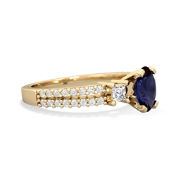 Sapphire Classic 7X5mm Oval Engagement 14K Yellow Gold ring R26437VL