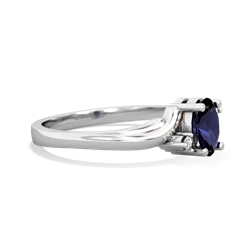 Sapphire Elegant Swirl 14K White Gold ring R2173