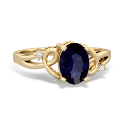 Sapphire Swirls 14K Yellow Gold ring R2347