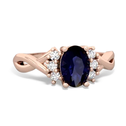 Sapphire Victorian Twist 14K Rose Gold ring R2497
