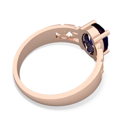 Sapphire Art Deco Filigree 14K Rose Gold ring R2322
