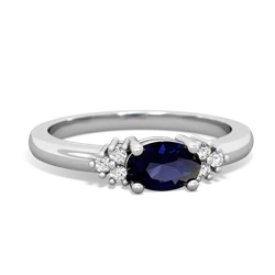 Sapphire Simply Elegant East-West 14K White Gold ring R2480