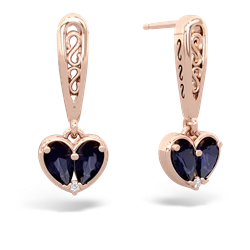 matching earrings - Filligree Heart