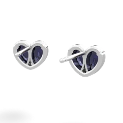 Sapphire 'Our Heart' 14K White Gold earrings E5072