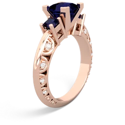 Lab Emerald Eternal Embrace Engagement 14K Rose Gold ring C2001