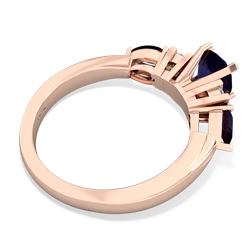 Lab Pink Sapphire 6Mm Round Eternal Embrace Engagement 14K Rose Gold ring R2005