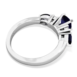 Peridot 6Mm Round Eternal Embrace Engagement 14K White Gold ring R2005