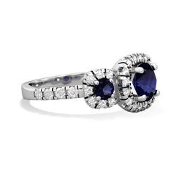 Sapphire Regal Halo 14K White Gold ring R5350