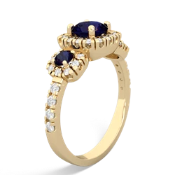 Peridot Regal Halo 14K Yellow Gold ring R5350