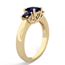 Onyx Three Stone Trellis 14K Yellow Gold ring R4015