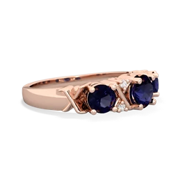 Tanzanite Hugs And Kisses 14K Rose Gold ring R5016