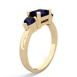 Garnet Three Stone 14K Yellow Gold ring R5235