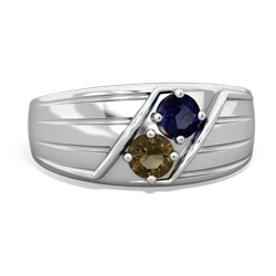 Sapphire Men's Streamline 14K White Gold ring R0460