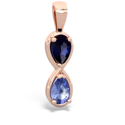 Sapphire Infinity 14K Rose Gold pendant P5050