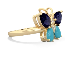 Sapphire Butterfly 14K Yellow Gold ring R2215