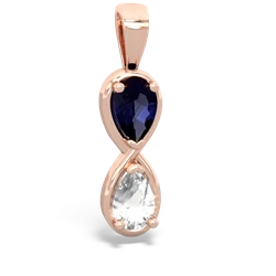 Sapphire Infinity 14K Rose Gold pendant P5050