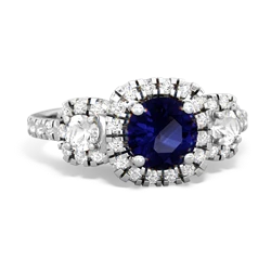 Sapphire Regal Halo 14K White Gold ring R5350