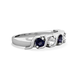 Sapphire Anniversary Band 14K White Gold ring R2089