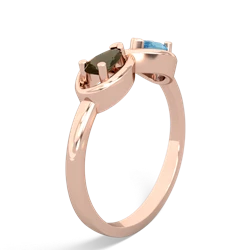 Smoky Quartz Infinity 14K Rose Gold ring R5050