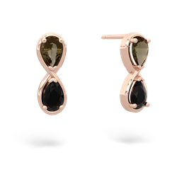 Smoky Quartz Infinity 14K Rose Gold earrings E5050